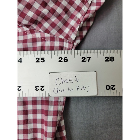 Vineyard Vines Performance Mens Classic Whale Shirt Button Front Red Gingham XXL - Picture 8 of 11